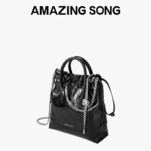 PLUS会员：Amazing Song 流浪袋小号hobo链条包 优雅黑