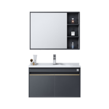 双11狂欢、PLUS会员：KUKa 顾家家居 浴室柜 60cm 普通（易洁瓷盆+高清镜面）