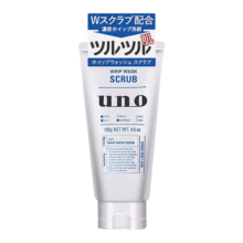 吾诺 日本UNO男士磨砂去角质洗面奶控油黑炭保湿洁面乳 蓝色磨砂洁面(去黑头角质)