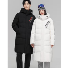 20点开始、PLUS会员: SNOWFLYING 雪中飞 男女同款 长款连帽羽绒服