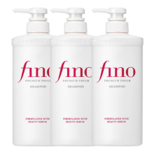 百亿补贴，PLUS会员：FINO芬浓 透润美容液洗发露550ml*3 洗发水液洗头膏修护烫染受损日本