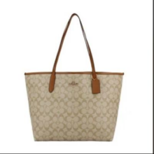 PLUS、需首购：COACH 蔻驰 女士手提单肩托特包 5696 IMDQC 米色 大号