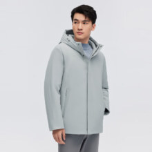 20点、PLUS会员：波司登 BOSIDENG 冬季鹅绒经典商务加厚百搭连帽羽绒服男
