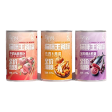 陪伴岁月 猫罐头 猫咪湿粮营养宠物零食 大容量发腮375g*2罐