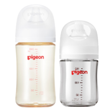 PLUS会员：贝亲 新生儿防胀气奶瓶 玻璃宽口径仿母乳亲喂感 160ml +(非玻璃)240ml 0-6个月