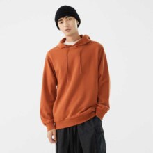 Meters bonwe 美特斯邦威 男士纯色长袖连帽卫衣