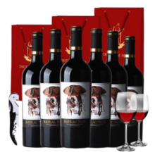 黑舰法国Roux家族原瓶进口 经典混酿干红葡萄酒红酒13度750ml*6 整箱