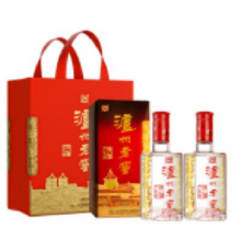 泸州老窖六年窖头曲 浓香型白酒 52度500ml*2瓶 双瓶送礼装（配礼袋）