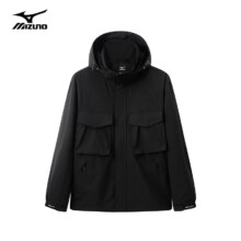 双11狂欢、PLUS会员：Mizuno 美津浓 男士冲锋衣 户外休闲夹克 防风衣工装多口袋外套