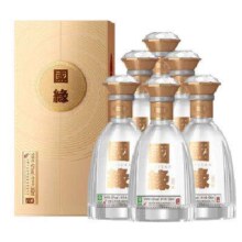 预售：今世缘 国缘对开 42度 柔雅型白酒 500ml*6瓶 整箱装