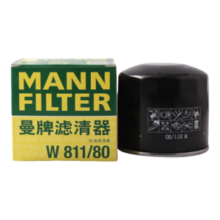 曼牌（MANNFILTER）机油滤清器机滤机油滤芯W811/80起亚领动ix35途胜朗动名图索纳塔