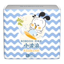 巴布豆(BOBDOG)小波浪薄柔亲肤学步裤XL60片(12-17KG)加大码婴儿尿不湿