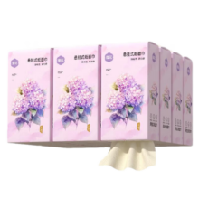 PLUS会员：漫花家用气垫压花大包抽纸 4提3680张