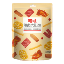 百草味辣卤大礼包 70包猪肉脯素毛肚即食卤味素食办公室休闲零食469g