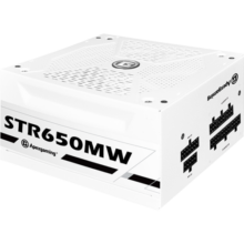 艾湃电竞（Apexgaming）STR-650MW 额定650W 白色金牌全模组电源 白色线材 全日系电容 2代智能启停