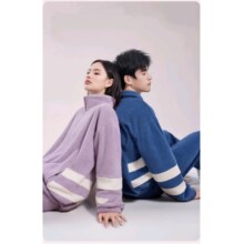 PLUS会员：京东京造 新款睡衣加绒加厚抗菌防螨长袖保暖家居服套装