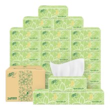 清风 绿花家用抽纸整箱 100抽*24包（拍4件）
