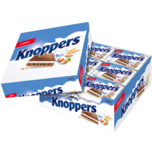 PLUS会员：knoppers 优力享牛奶榛子巧克力威化饼干600g盒装(24包) *2件