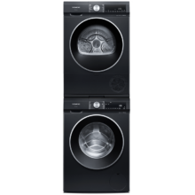再降价、14日20点：SIEMENS 西门子 iQ300曜石黑系列 洗烘套装 10kg滚筒洗衣机+10kg热泵烘干机 U20W+D20W