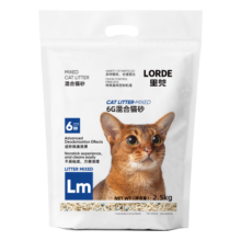 lorde里兜猫砂豆腐膨润土除臭混合猫沙 6g六重除臭猫砂2.5kg 4袋