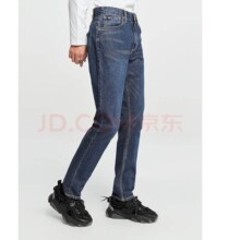 Lee 秋冬经典五袋款731中腰锥形中深蓝色牛仔长裤