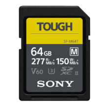 20点、双11预售、PLUS会员：SONY 索尼 64GB SD存储卡 SF-M64T/T1 M系列TOUGH三防规格 U3 V60读速高达277MB/s UHS-II 相机内存卡