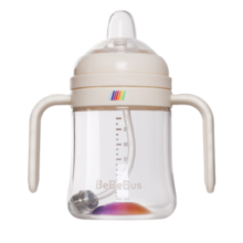 bebebus彩虹学饮杯吸嘴杯儿童吸管杯12个月以上宝宝防呛喝水奶瓶杯270 ml