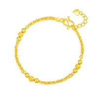 周六福 AA072461 圆珠足金手链 18cm 5.8g