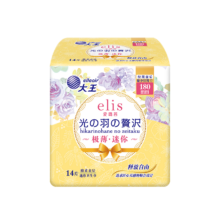plus会员:爱璐茜（elis）大王卫生巾 光羽奢适极薄棉柔 180mm 14片＊5件