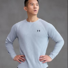 双11预告，14日20点：UNDERARMOUR 安德玛 DFO男子华夫格圆领训练运动长袖T恤1302355
