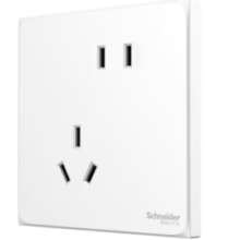 20点开始！Schneider Electric 施耐德电气 10A斜五孔插座 皓呈E系列白色 斜五孔（新国标）