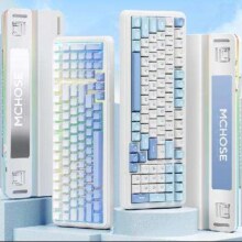 双11狂欢：MCHOSE 迈从 K99 三模无线机械键盘 99键 晴空蓝 风信子轴 RGB