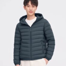 双11狂欢，20点，plus会员：波司登 秋季 轻薄羽绒服 男款基础轻暖连帽90绒短款百搭时尚外套B30131007 尊贵蓝5456