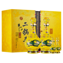 牛栏山 经典二锅头黄龙 清香型白酒 52度 500ml*2+125ml*2 礼盒装