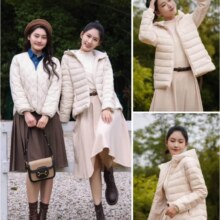 波司登 轻薄羽绒服女连帽国庆出游90绒连帽百搭保暖外套B30131002 +凑单