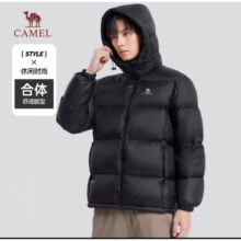 Plus会员：骆驼（CAMEL）织云情侣羽绒服男士冬季加厚白鸭绒面包服保暖外套