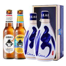 京东百亿补贴：汾酒 青花30 复兴版 53度 500ml*2瓶+Bira91 超鲜白啤 330ml*12瓶+Bira 91 拉格精酿 330ml*12瓶 “拉白花”组合