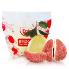 都乐Dole 国产蜜柚 柚香浓郁 口感甜蜜 红肉蜜柚简装 2只装 总重2.1KG