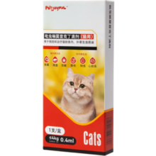 欧博方猫用驱虫药除耳螨跳骚吡虫啉莫昔克丁滴剂0.4ml/支 (猫≤4KG)1支装