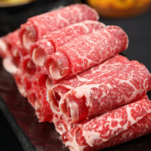 plus会员:游牧御品 进口谷饲原切肥牛卷500g＊4件