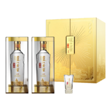 京东百亿补贴，Plus会员：泸州老窖 特曲晶彩 浓香型  52度500ml*2瓶 星光璀璨礼盒