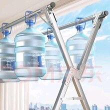 PLUS、需首购、百亿补贴:全品屋晾衣架落地可折叠晾衣杆室内外阳台凉晒被子衣架家用不锈钢免安装 标准款【双杆】1.6m可伸缩