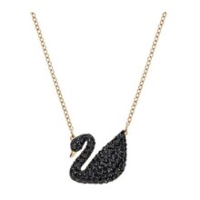 双11狂欢、PLUS会员：SWAROVSKI 施华洛世奇  Iconic Swan Small 黑色天鹅 项链 链坠 5204133