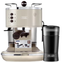 京东百亿补贴：Delonghi 德龙 泵压式半自动咖啡机+电动磨豆机 汪小白 定制礼盒装 ECO310KG200
