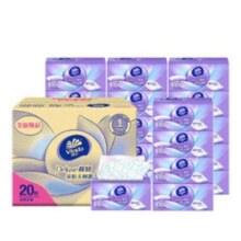88VIP、需福袋：Vinda 维达 棉韧焕彩抽取面巾 100抽×20包 3层