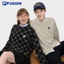 闭眼买：FILA FUSION斐乐 潮牌情侣款套头卫衣2024秋新款时尚针织长袖上衣加绒