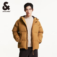 JACK&JONES 杰克琼斯 秋冬字母刺绣连帽羽绒服