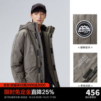 PEACEBIRD 太平鸟 男装 男士中长款羽绒服BWACC4147