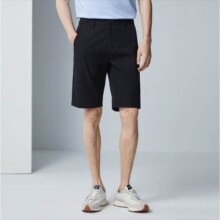 京东京造  弹力短裤休闲裤男春季裤子 黑色 33