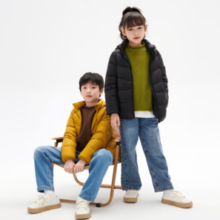 20点！某东京造 儿童连帽羽绒服 幻夜黑